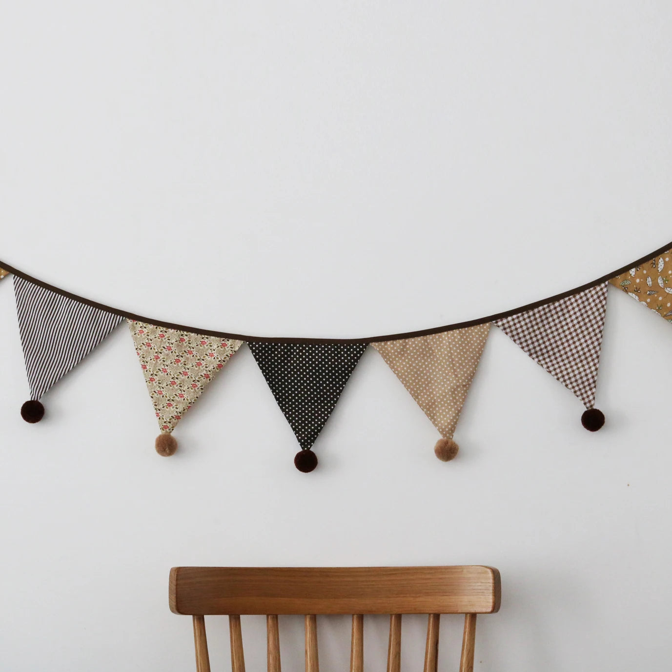Nordic Cotton Garland - Floral Dots Hanging Decor for Kids & Nursery