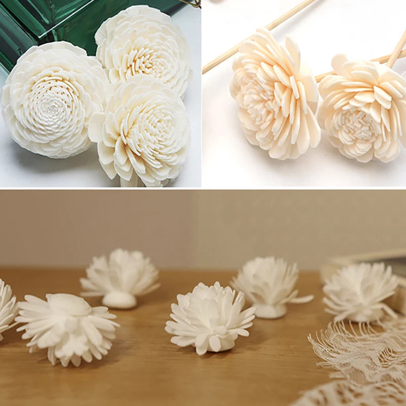 Rattan Reed Diffuser Sticks - 6/9 Piece Artificial Flower Refill Set