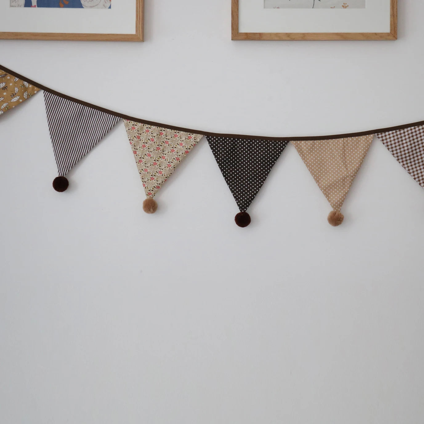 Nordic Cotton Garland - Floral Dots Hanging Decor for Kids & Nursery