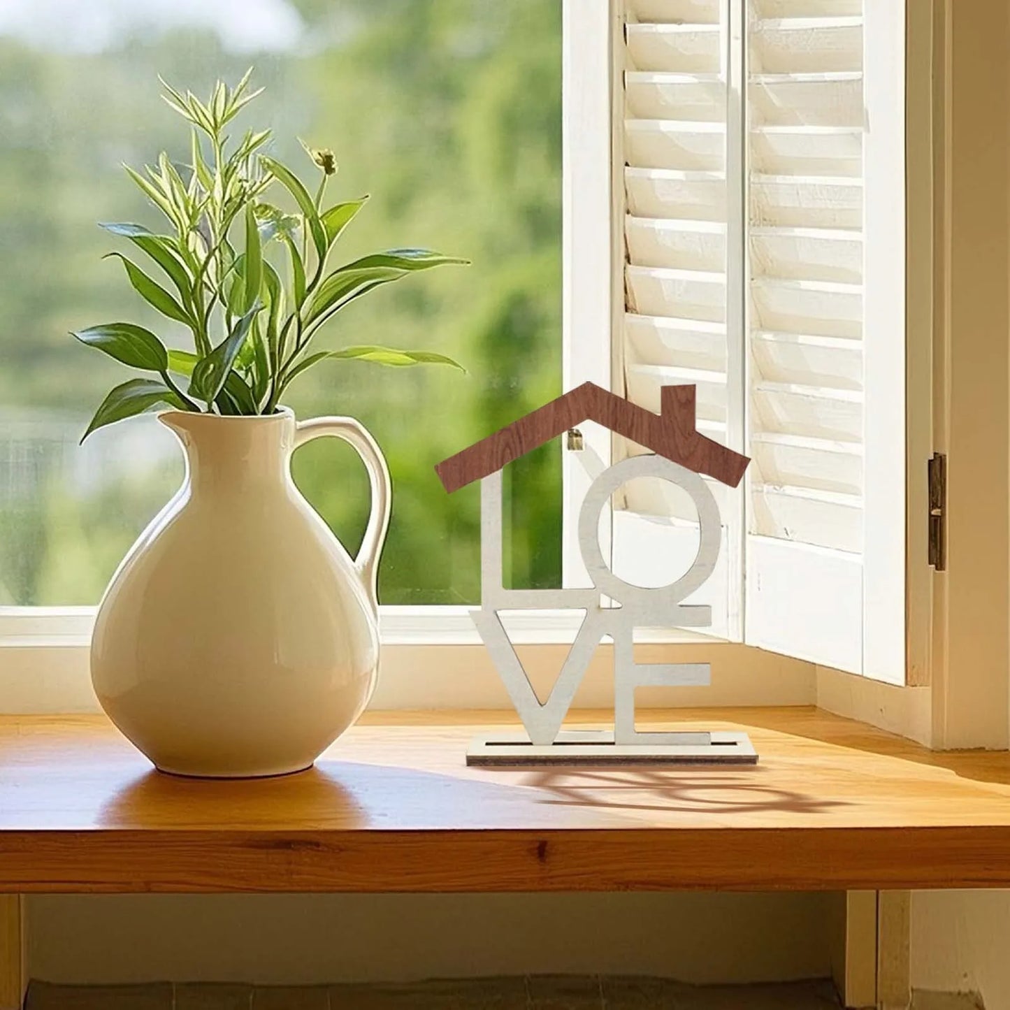 Wooden Letter Sign - Inspirational Home Decor for Shelves & Tables