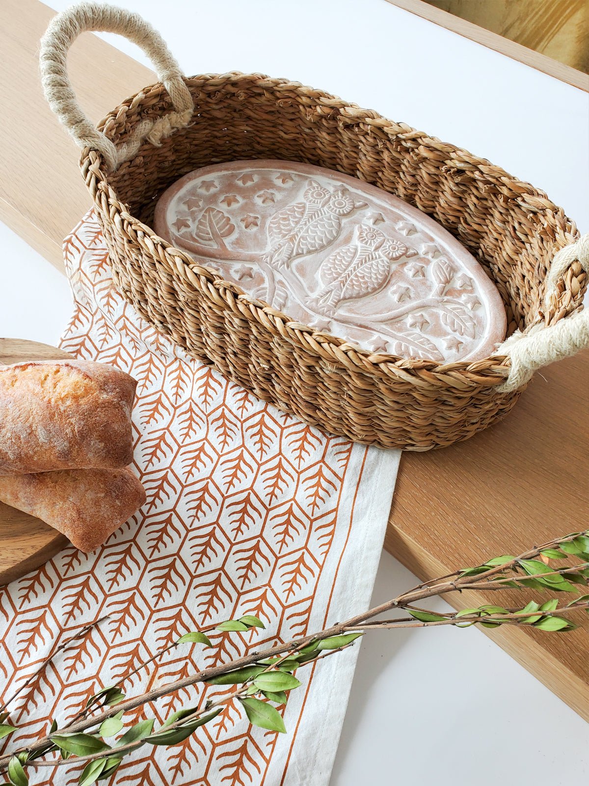 Bread Warmer & Basket - Owl Oval - HavenlyCo