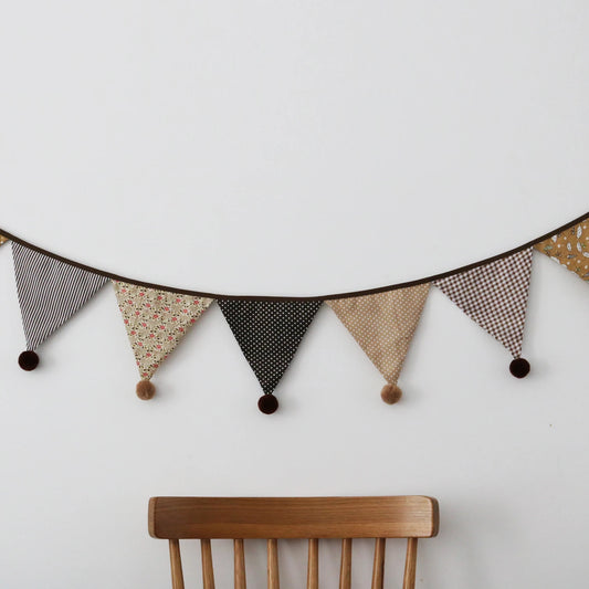 Nordic Cotton Garland - Floral Dots Hanging Decor for Kids & Nursery