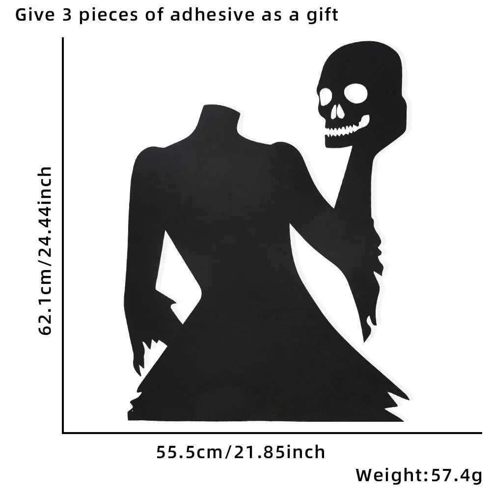 Halloween Window Stickers - Spooky Door & Glass Decals Set