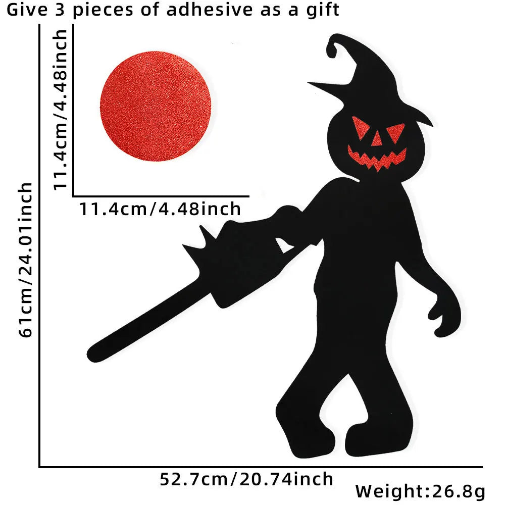 Halloween Window Stickers - Spooky Door & Glass Decals Set