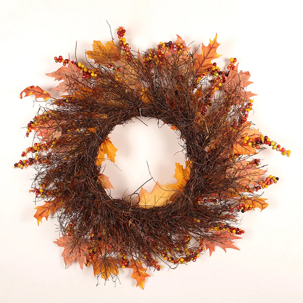 Weather-Resistant Seasonal Wreath - Autumn Christmas Door Decoration