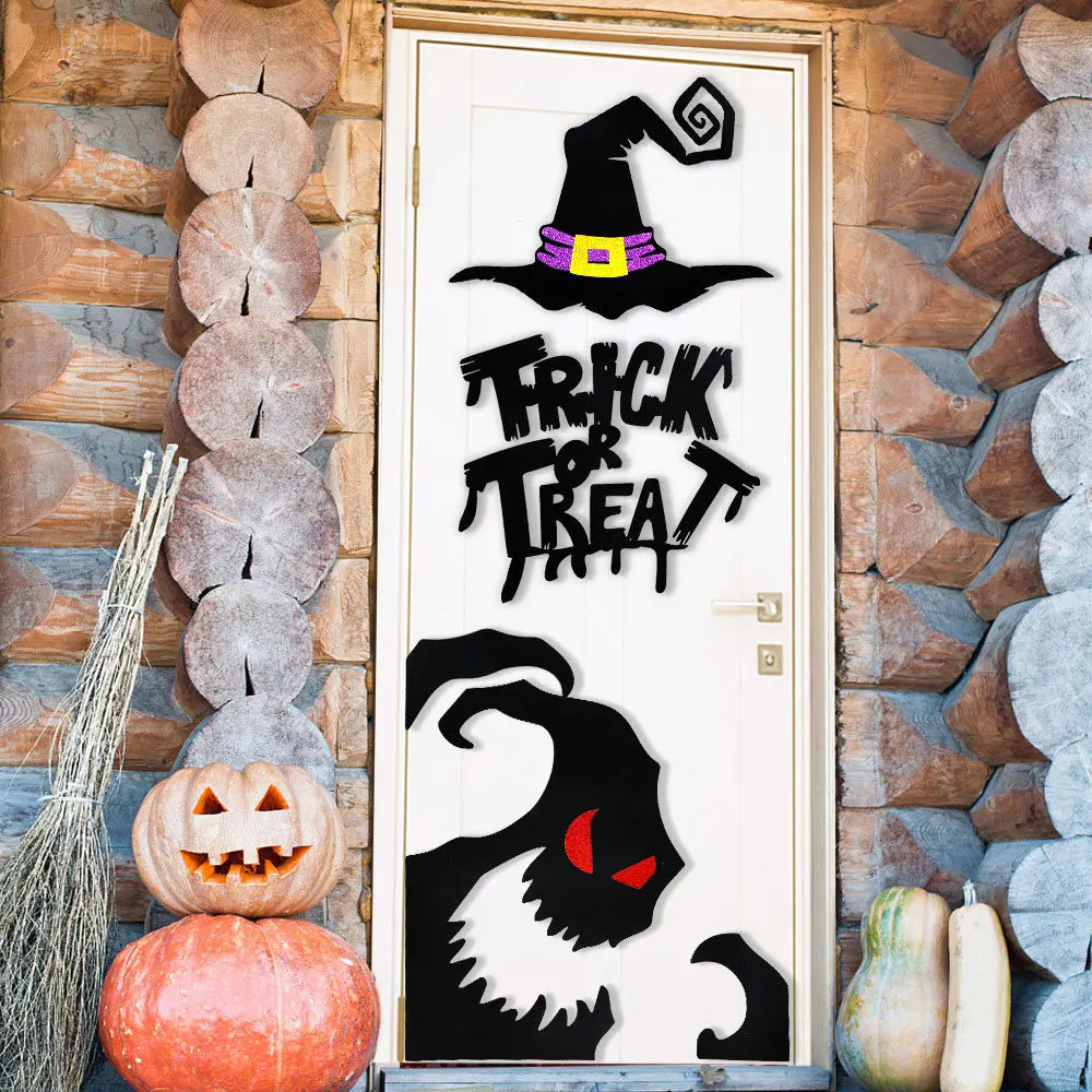 Halloween Window Stickers - Spooky Door & Glass Decals Set
