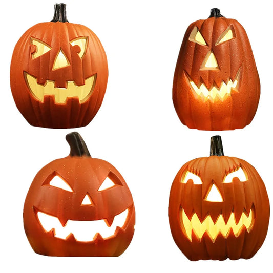 Vintage Hollow Pumpkin Light - LED Halloween Indoor/Outdoor Decor