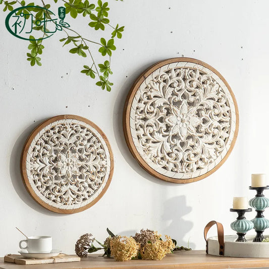 Rustic Wooden Wall Hanging - Distressed Farmhouse Entryway Decor