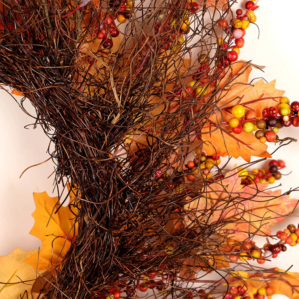 Weather-Resistant Seasonal Wreath - Autumn Christmas Door Decoration