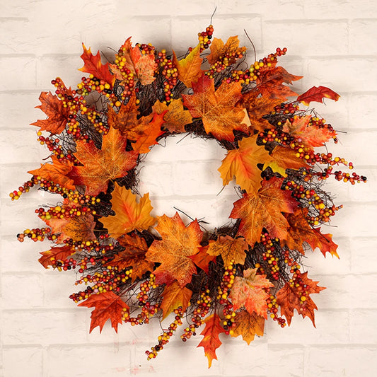 Weather-Resistant Seasonal Wreath - Autumn Christmas Door Decoration