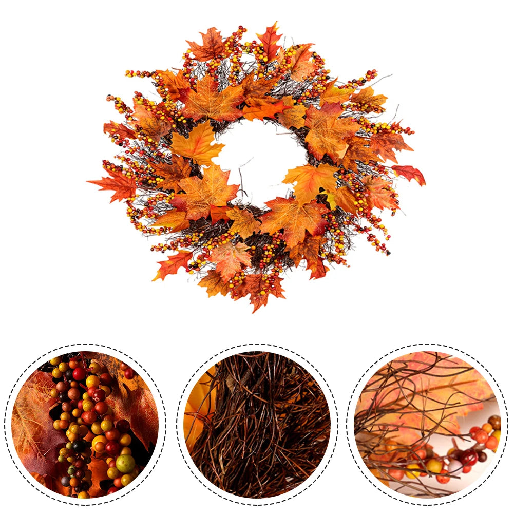 Weather-Resistant Seasonal Wreath - Autumn Christmas Door Decoration
