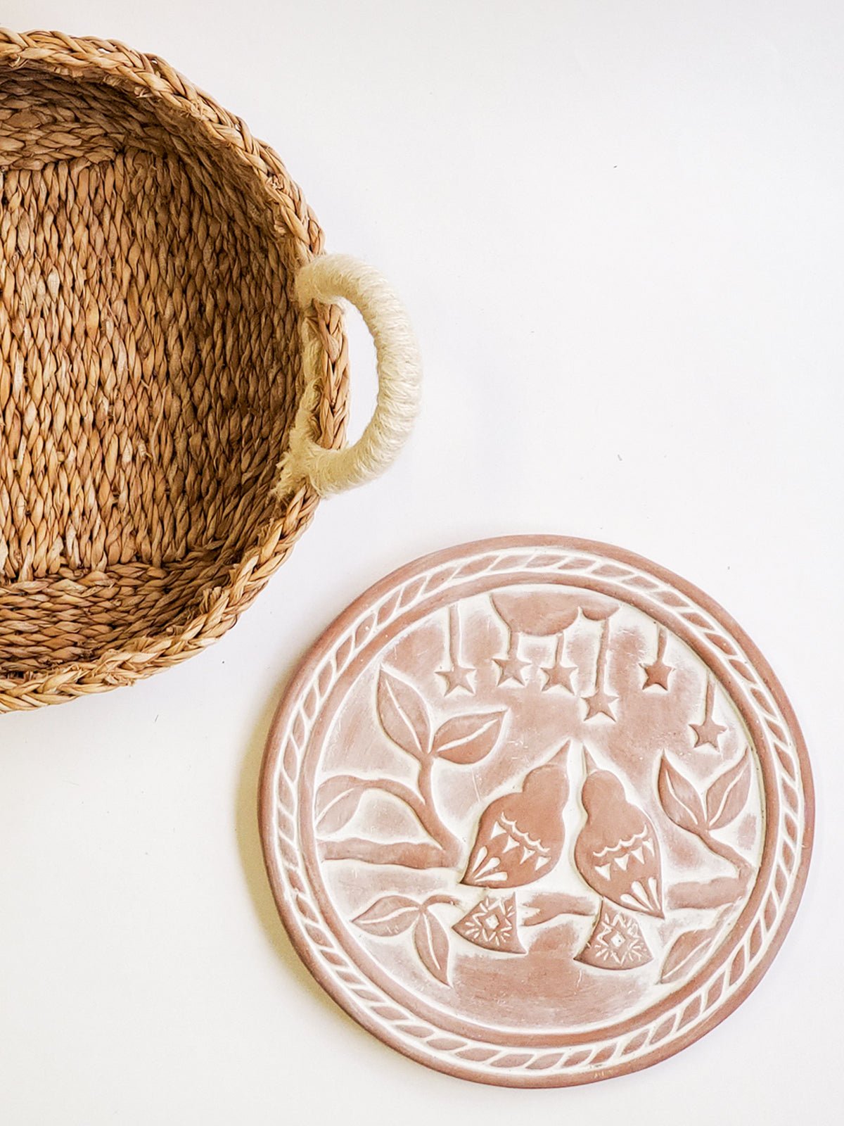 Bread Warmer & Basket - Lovebirds Round - HavenlyCo