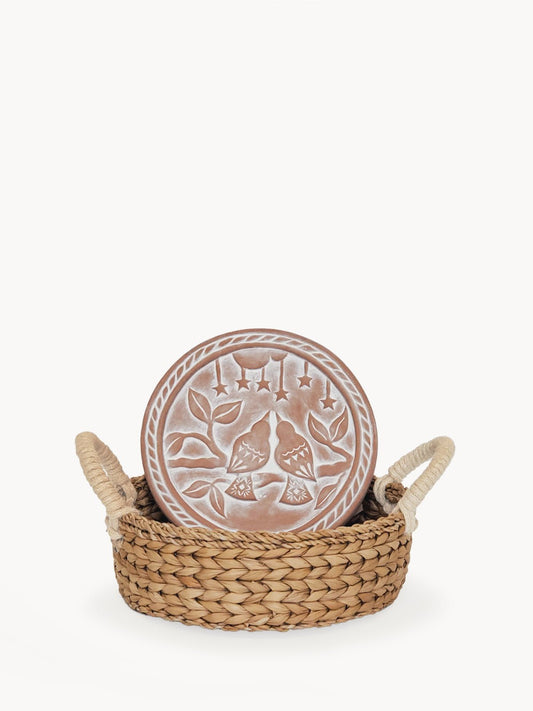 Bread Warmer & Basket - Lovebirds Round - HavenlyCo