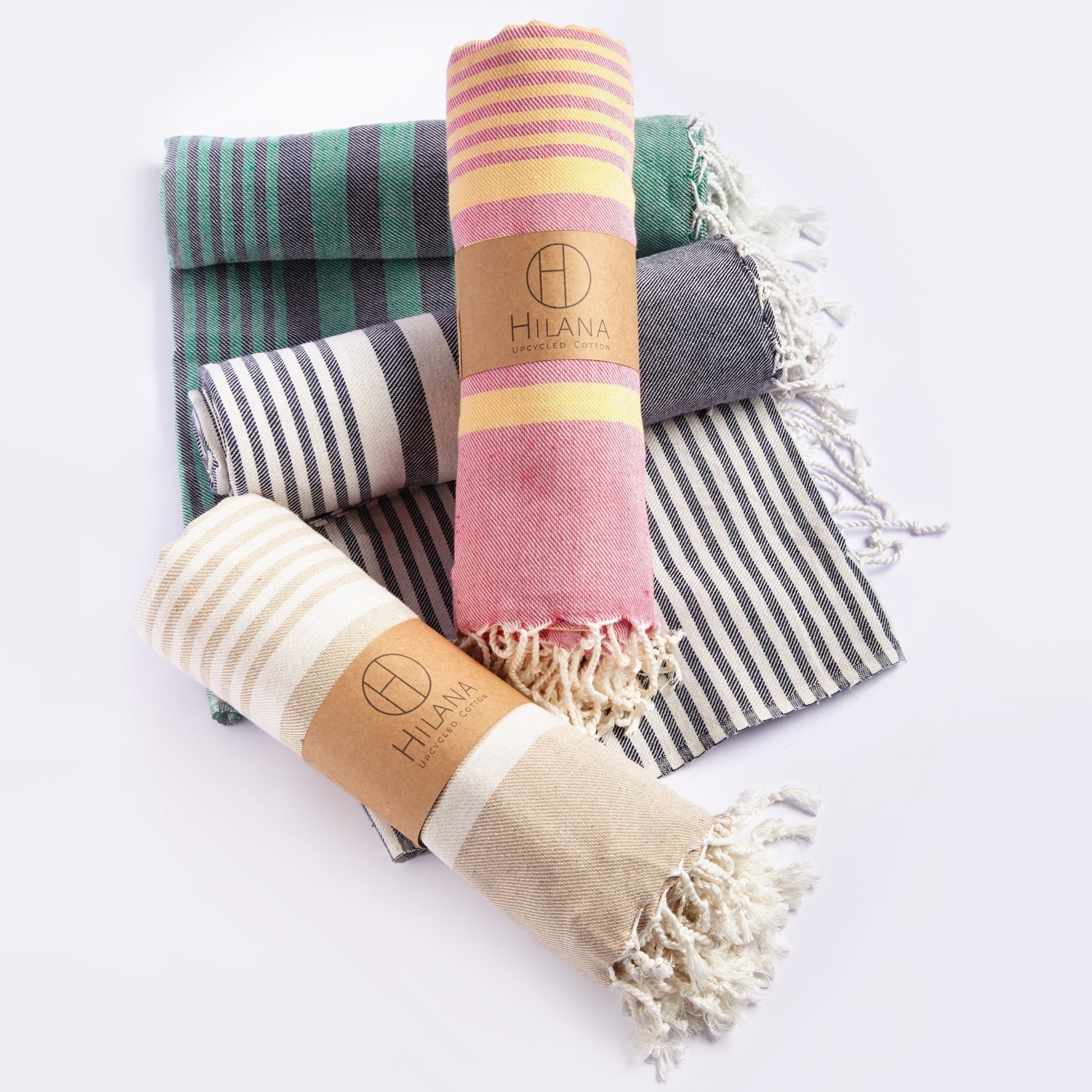 Fethiye Striped Throw Blanket - Beige - HavenlyCo